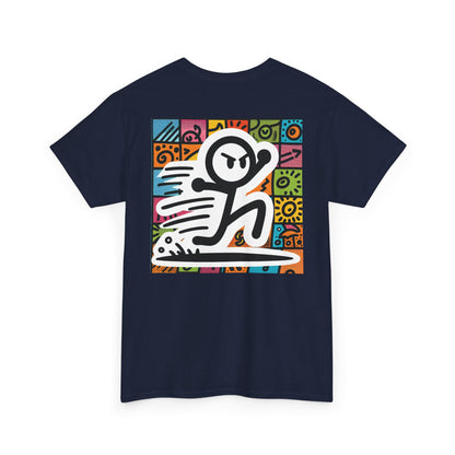Prototype x01: Camiseta de algodón con logo y stickman