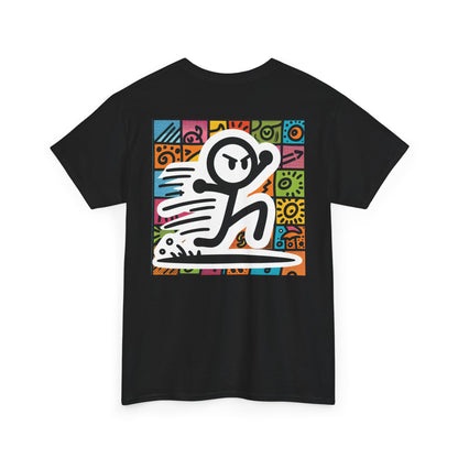 Prototype x01: Camiseta de algodón con logo y stickman