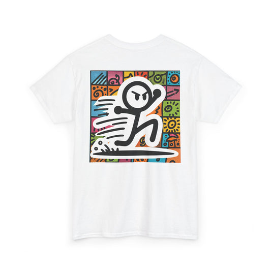 Prototype x01: Camiseta de algodón con logo y stickman